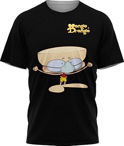 Drongo Máscara - Camiseta - Preta - Malha Poliéster