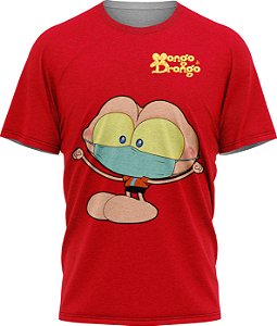 Mongo Máscara - Camiseta - Vermelho - Malha Poliéster