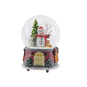 Globo De Neve Musical Enfeite De Natal Bola Musica A Corda