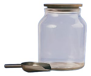 Pote De Vidro Hermético Retrô 3l Com Tampa De Madeira