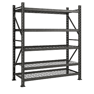 Estante de Aço Reforçada, 5 Prateleiras, Capacidade 364kg por Prateleira, Total 1818kg, Montagem Horizontal ou Vertical