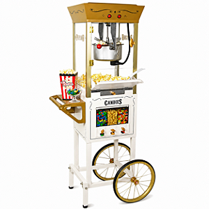 Carrinho De Pipoca Nostalgia Retrô 220v Com Dispenser Doces