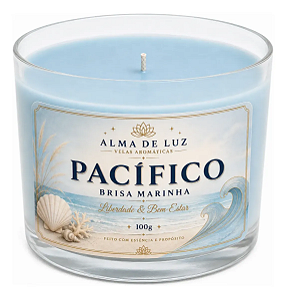 Vela Oceanic Aromática Perfumada 100g Brisa Marinha Pacífico