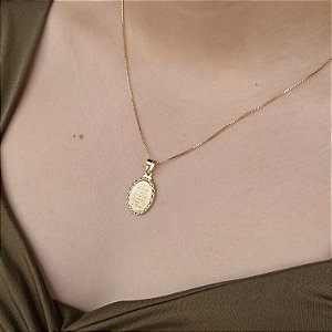 Gargantilha O Senhor é Meu Pastor Semijoia18k - MC93