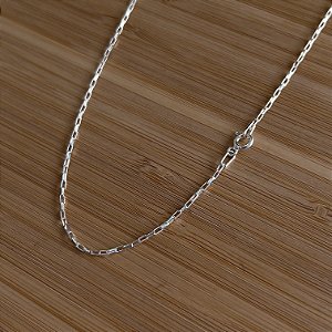 Corrente Masculina Veneziana Alongada Prata 925 - CPR751