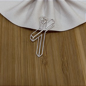 Pingente Crucifixo 3D Prata 925 - 35mm - PIPR13