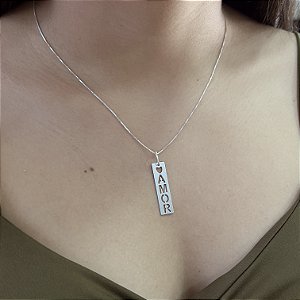 Gargantilha com Pingente Amor Prata 925 - CPR60