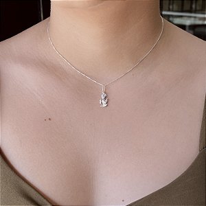 Gargantilha com Pingente Anjinho  Prata 925 - 45cm - CPR71