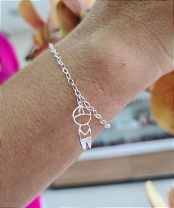 Pulseira com Pingente Filho Prata 925 - 18cm - PPR46