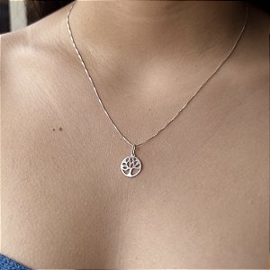 Gargantilha com Pingente Árvore da Vida Prata 925 - CPR98