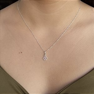 Gargantilha com Pingente Trevo  Prata 925 - CPR111