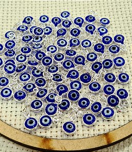 Pingente Olho Grego Prata 925 - Azul - 5mm - PIPR76