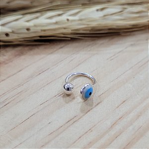 Piercing Fake Olho Grego Prata 925 - Ajustável  (un) - BPR131