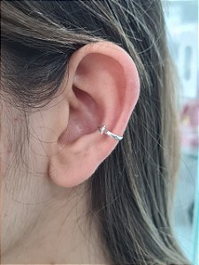 Piercing argola nariz com zircônia Prata 925 - (01un) - ZAROH JOIAS ATACADO