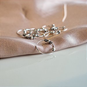 Piercing Prata 925 cor Envelhecida - PIPR409