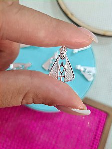 Pingente Nossa Senhora  Aparecida Prata 925 - 20mm - PIPR82