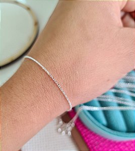 Pulseira Elo Cartier  Feminina Prata 925 -  18,5cm - 0,4g - PPR81