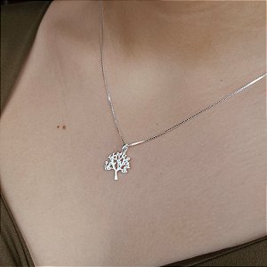 Gargantilha com Pingente Árvore da Vida Prata 925 - 45cm - CPR149