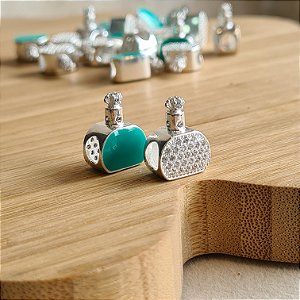 Berloque Separador Perfumeiro Cravejado com Zircônias Prata 925 - PD512