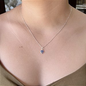 Gargantilha com Pingente Olho Grego Prata 925 -  CPR190