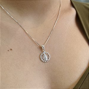 Gargantilha com Nossa Senhora Aparecida Prata 925 - 45cm - CPR191