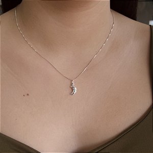 Gargantilha com Pingente Lua Prata 925 - CPR219