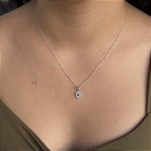 Gargantilha com Pingente Olho Grego Prata 925 - CPR220