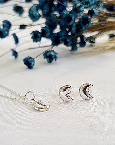 Conjunto Lua Prata 925 - v12 - 45cm - CJPR19