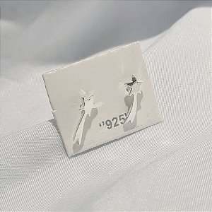 Brincos Estrela Cadente Prata 925 - 10mm - BPR248