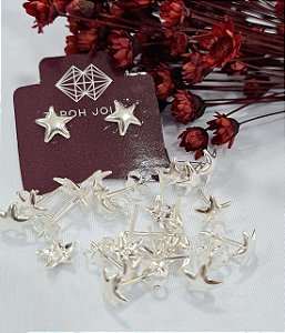 Brincos Estrela Lisa Prata 925 - 7mm -BPR249
