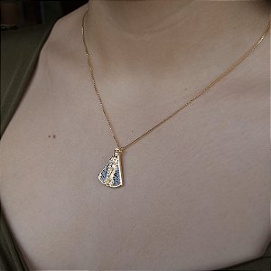 Gargantilha N. Sra. Aparecida Semijoia18k - 45cm+5cm extensor - MC225