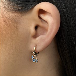 Argolas com Olhos Gregos Semijoia 18k - MB225