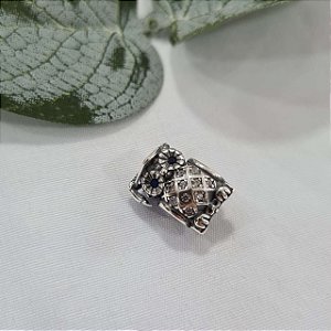 Berloque Coruja Prata 925 envelhecida
