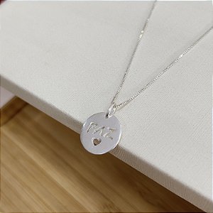 Gargantilha com Pingente Paz Prata 925 - CPR270