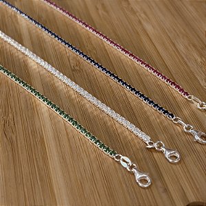 Pulseira Riviera Prata 925 com Pedras Zircônias - PPR172