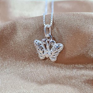 Gargantilha com Pingente Borboleta Prata 925 - CPR318