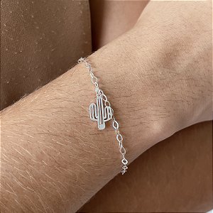 Pulseira Cactos Prata 925 - 18cm - PPR192