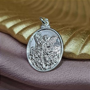 Medalha de São Miguel Arcanjo Prata 925 - 20mm - PIPR171
