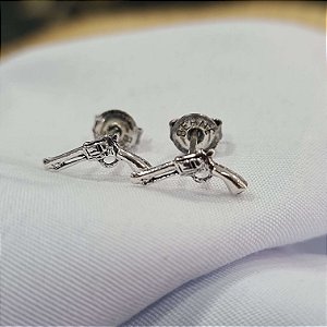 Brincos Revolver Prata 925 Cor Envelhecida - BPR382