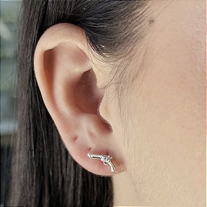 Brincos Revolver Prata 925 Cor Envelhecida - BPR382
