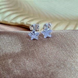 Brincos Estrelinha Zircônia  Prata 925 - 6mm - BPR405
