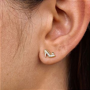 Brincos Sapatinho Semijoia 18k - 8mm - MB380