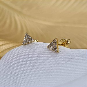 Brincos Pequeno com Zircônias Semijoias 18k - 4mm - MB483