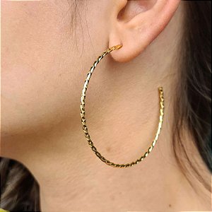 Argolas Grandes Semijoia 18k - 55mm - MB397