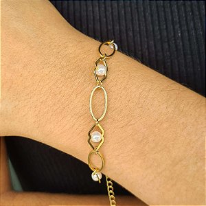 Pulseira Feminina Semijoia 18k - 17cm+4cm - MP55