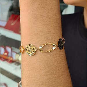 Pulseira Feminina Semijoia 18k - 17cm+7cm - MP47
