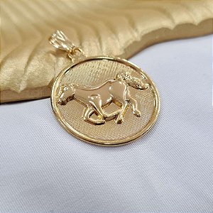 Medalha Cavalo Semijoia 18k - 22mm - MPI51