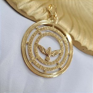 Medalha Espirito Santo Semijoia 18k - 35mm - MPI52