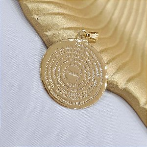 Medalha Pai Nosso Semijoia 18k - 25mm - MPI59