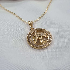 Gargantilha com Espirito Santo  Cravejado  -  45cm - MC496